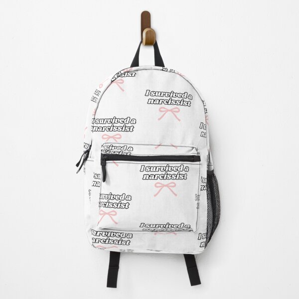 Item preview, I survived a narcissist cute pink bow - Narcissist Survivor Quote Sticker designed and sold by brodidudie.