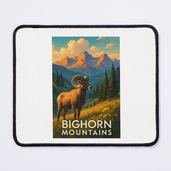 Item preview, Bighorn Mountains with Bighorn Sheep, Wyoming designed and sold by Places On Earth.