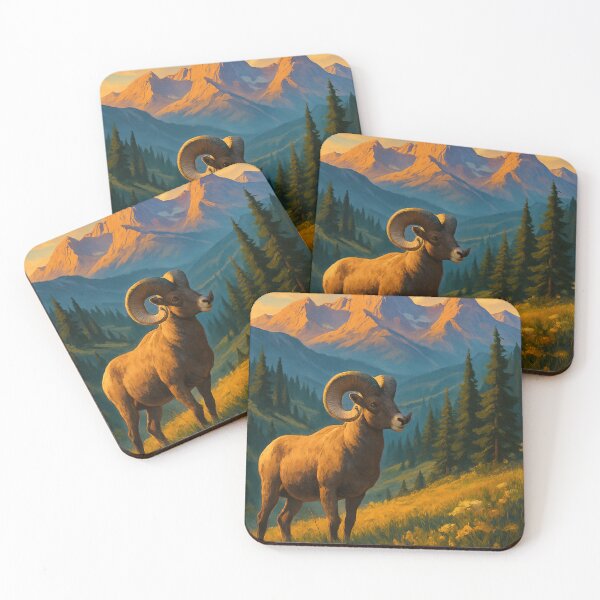 Item preview, Bighorn Mountains with Bighorn Sheep, Wyoming designed and sold by Places On Earth.
