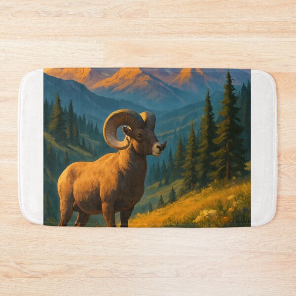 Item preview, Bighorn Mountains with Bighorn Sheep, Wyoming designed and sold by Places On Earth.