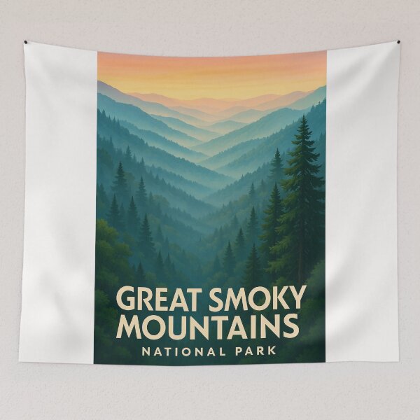 Item preview, Sunrise Layers in Great Smoky Mountains National Park designed and sold by Places On Earth.