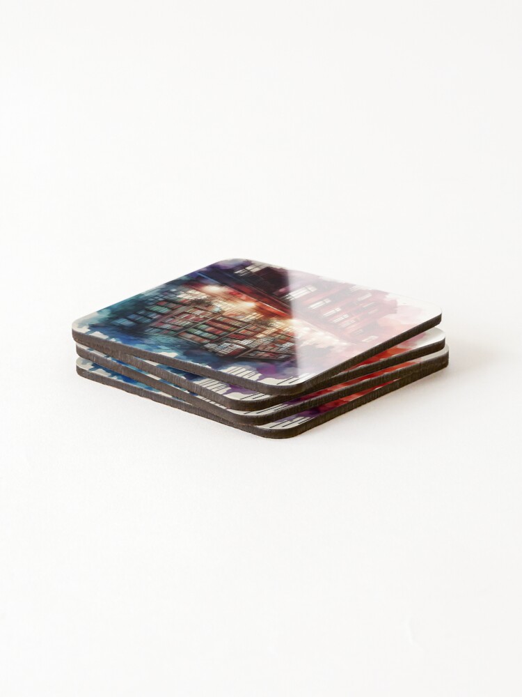 Thumbnail 4 of 5, Coasters (Set of 4), Bookstore designed and sold by GraphicsClub.