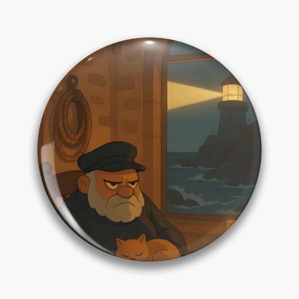 Item preview, Lighthouse Keeper and Cat designed and sold by Uglyandcute.