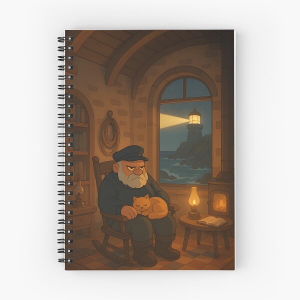 Item preview, Lighthouse Keeper and Cat designed and sold by Uglyandcute.