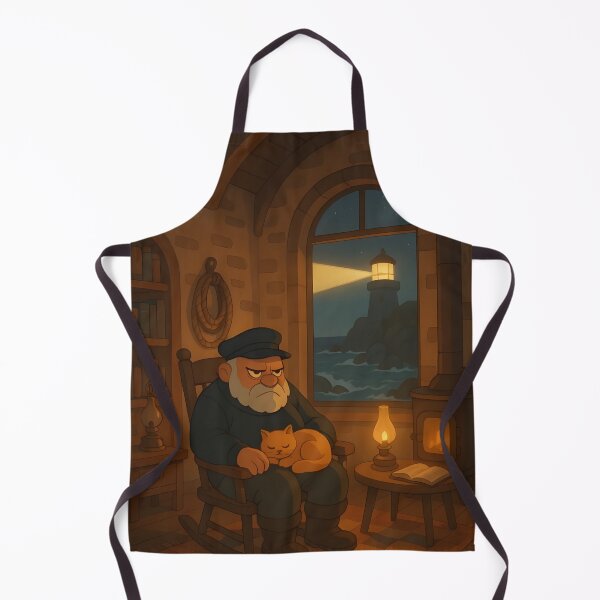 Item preview, Lighthouse Keeper and Cat designed and sold by Uglyandcute.