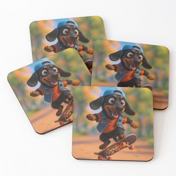 Item preview, Skater Black And Tan Coonhound designed and sold by Sillytoe.