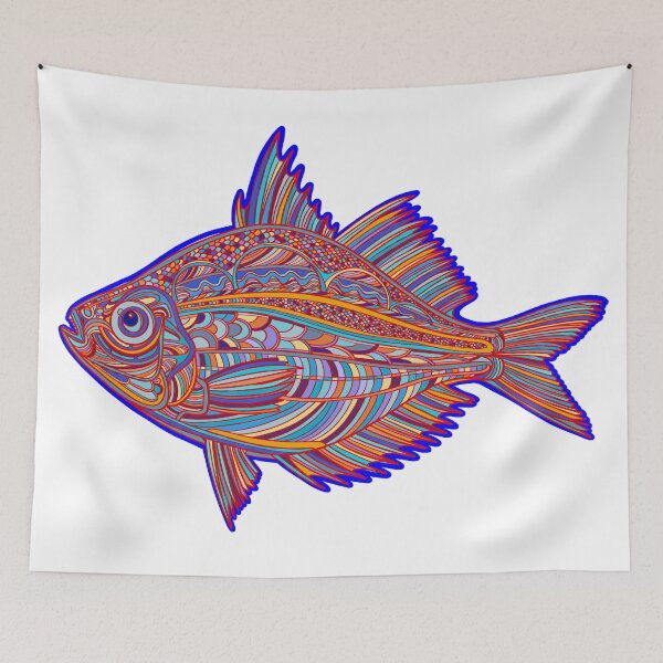 Item preview, Colorful abstract tropical fish designed and sold by DaveDanchuk.