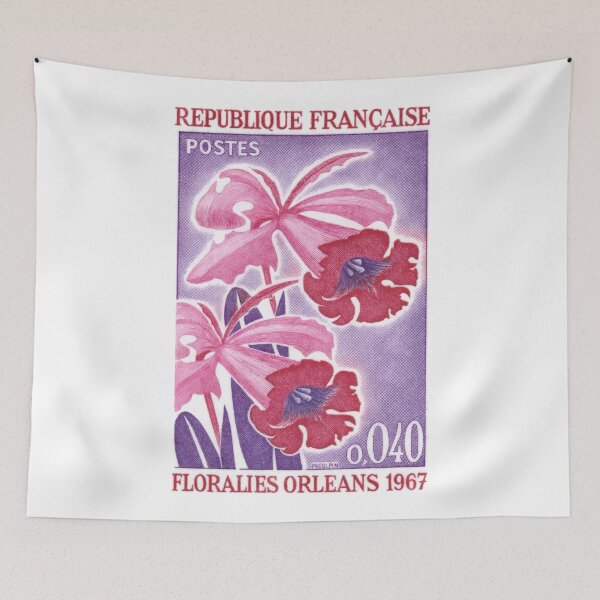 Item preview, 1967 France Floralies Orleans Orchids Stamp designed and sold by retrographics.