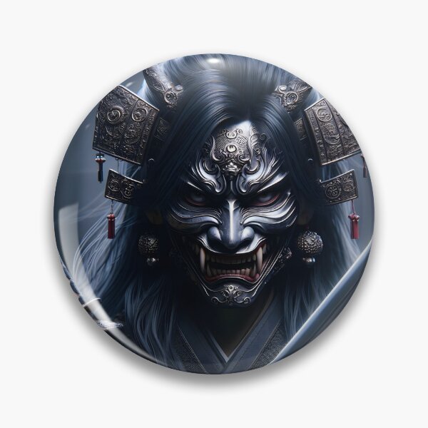 Item preview, Oni Mask Samurai Woman designed and sold by GalleryBrisArt.