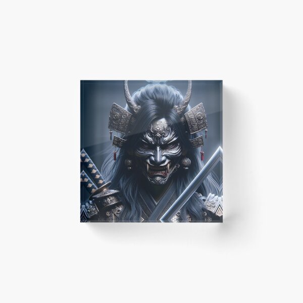 Item preview, Oni Mask Samurai Woman designed and sold by GalleryBrisArt.