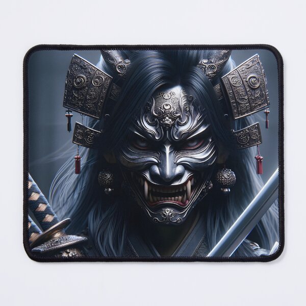 Item preview, Oni Mask Samurai Woman designed and sold by GalleryBrisArt.