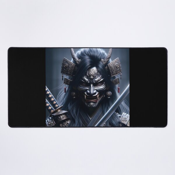 Item preview, Oni Mask Samurai Woman designed and sold by GalleryBrisArt.