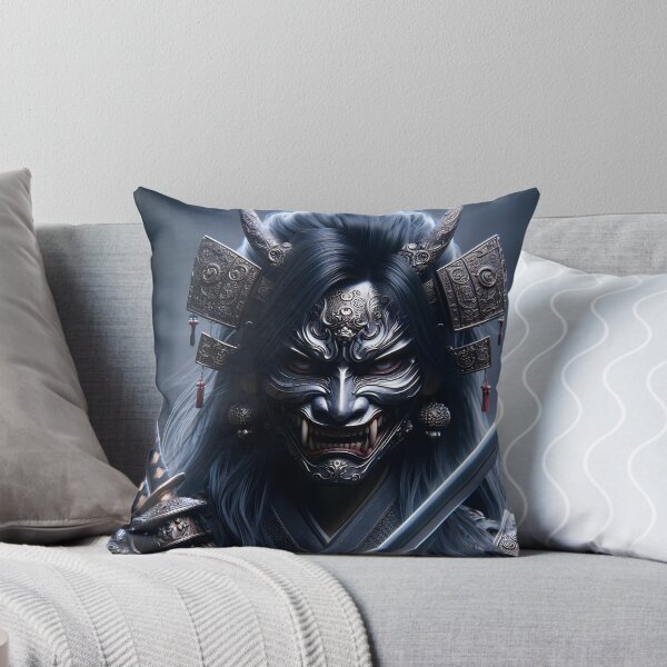 Item preview, Oni Mask Samurai Woman designed and sold by GalleryBrisArt.