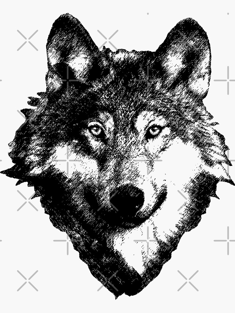 Thumbnail 3 of 3, Sticker, Lone Wolf Design designed and sold by EthosWear.