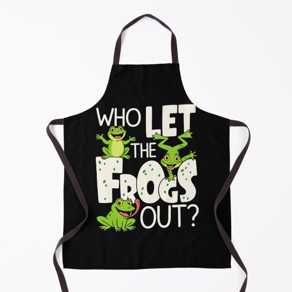Item preview, Funny Cartoon Frogs with Who Let the Frogs Out Text Design designed and sold by haitrieuic96.