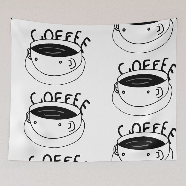 Item preview, Coffee cup cartoon doodle drawing designed and sold by nongsao4.