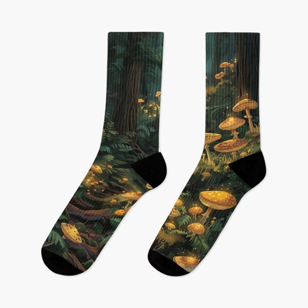 Item preview, Glowing Mushrooms – Goblincore Forest Magic designed and sold by WonderfulArt25.