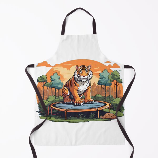 Item preview, tiger in the park trampoline designed and sold by Karaz's Animal Kingdom.