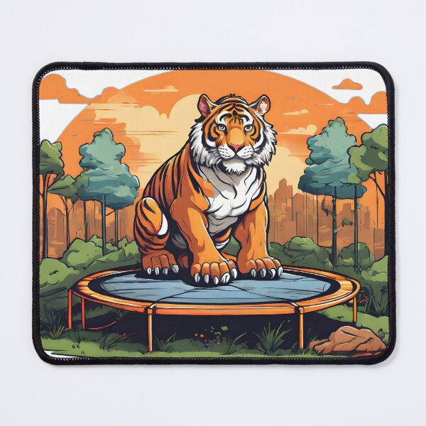 Item preview, tiger in the park trampoline designed and sold by Karaz's Animal Kingdom.