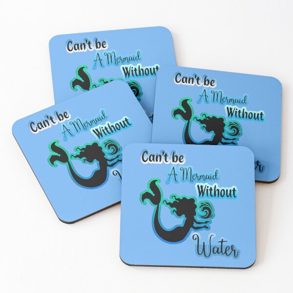 Item preview, Can’t Be a Mermaid Without Water Silhouette Quote designed and sold by SandyMDesigns.