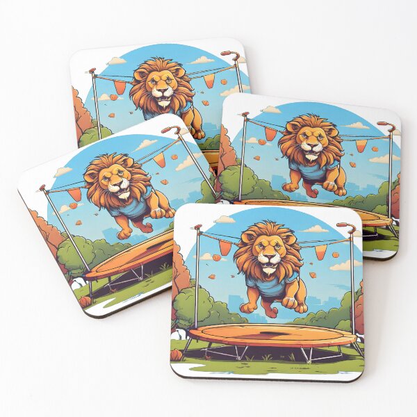 Item preview, lion in the park trampoline designed and sold by Karaz's Animal Kingdom.