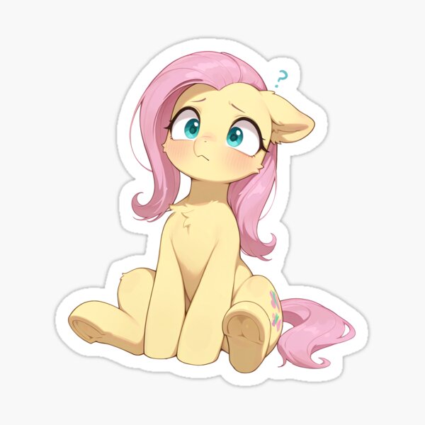 Item preview, Fluttershy est confuse :3 designed and sold by CeluniaMoon's Art - Cute Furry, Anime, and More! .