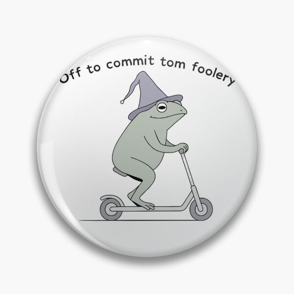 Item preview, Frog Wizard Riding Scooter with Off to Commit Tomfoolery Quote designed and sold by haitrieuic96.