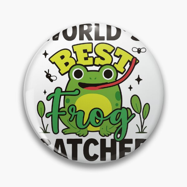 Item preview, Playful Frog Catching Flies with World’s Best Frog Catcher Quote designed and sold by haitrieuic96.
