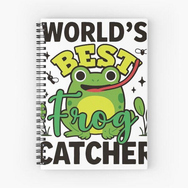 Item preview, Playful Frog Catching Flies with World’s Best Frog Catcher Quote designed and sold by haitrieuic96.