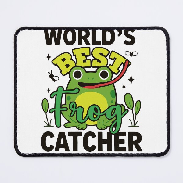 Item preview, Playful Frog Catching Flies with World’s Best Frog Catcher Quote designed and sold by haitrieuic96.