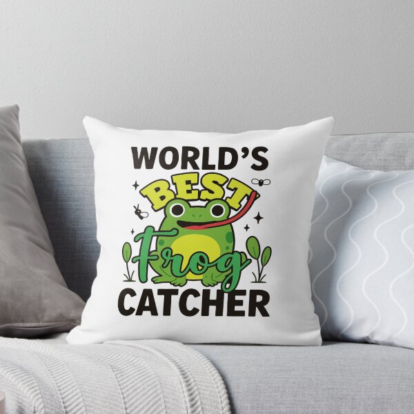 Item preview, Playful Frog Catching Flies with World’s Best Frog Catcher Quote designed and sold by haitrieuic96.