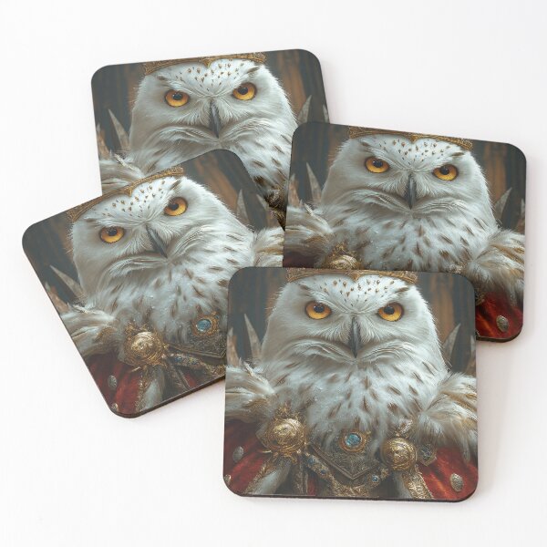 Item preview, Anime King Regal Crowned Snowy Owl Exuding Noble Fantasy Majesty designed and sold by mildaclairmo.