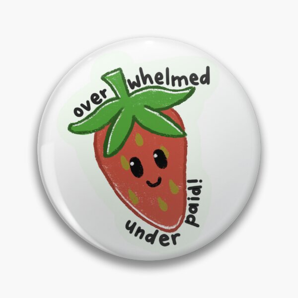 Item preview, Strawberry funny sticker designed and sold by gooseandgrace.