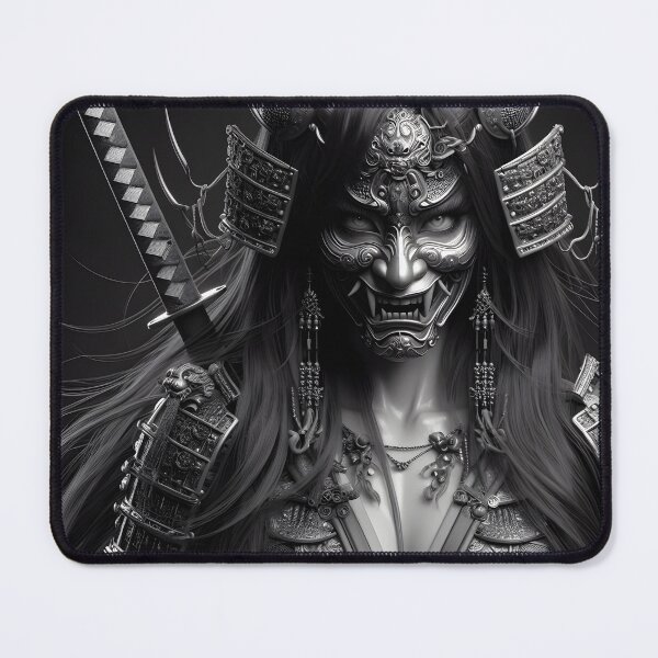 Item preview, Oni Mask Samurai Woman designed and sold by GalleryBrisArt.