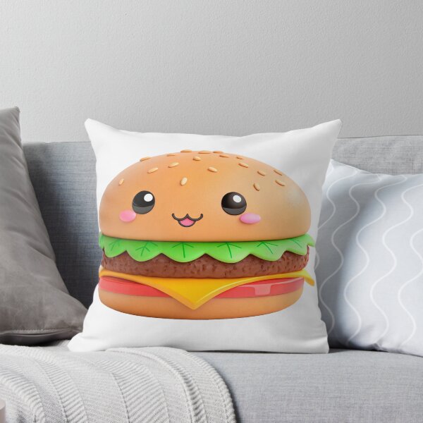 Item preview, Hamburger, in the 3D illustration style, cute, kawaii character designed and sold by elkuni.