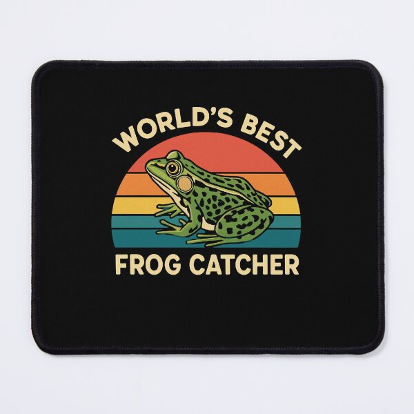 Item preview, Vintage Retro Sunset Frog Illustration with World’s Best Frog Catcher Quote designed and sold by haitrieuic96.