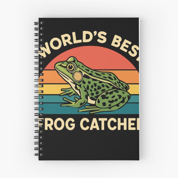 Item preview, Vintage Retro Sunset Frog Illustration with World’s Best Frog Catcher Quote designed and sold by haitrieuic96.