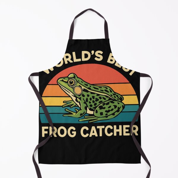 Item preview, Vintage Retro Sunset Frog Illustration with World’s Best Frog Catcher Quote designed and sold by haitrieuic96.
