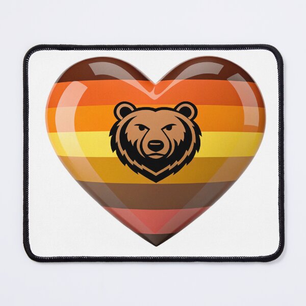Item preview, heart  with color of bear pride flag designed and sold by elkuni.