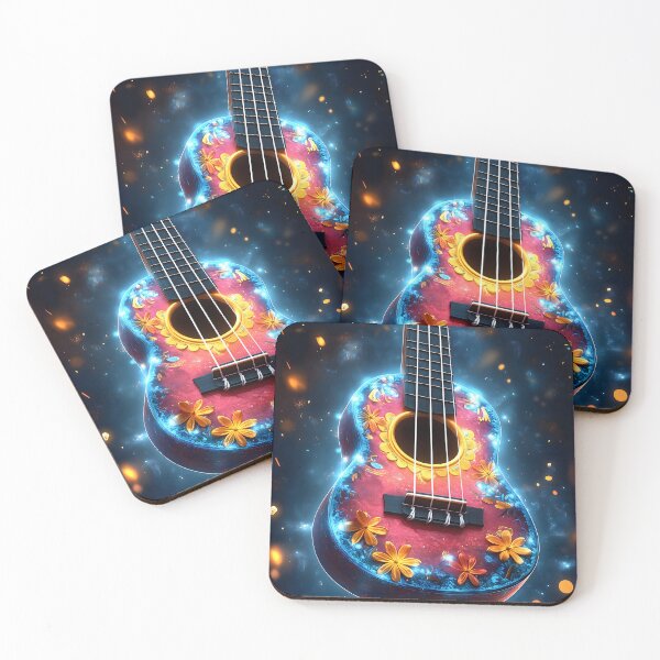Item preview, Music Instrument Vibrant Floral Ukulele Evoking Tropical Melody Summer Joy designed and sold by mildaclairmo.