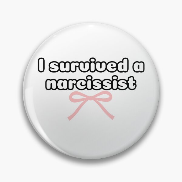 Item preview, I survived a narcissist cute pink bow - Narcissist Survivor Quote Sticker designed and sold by brodidudie.