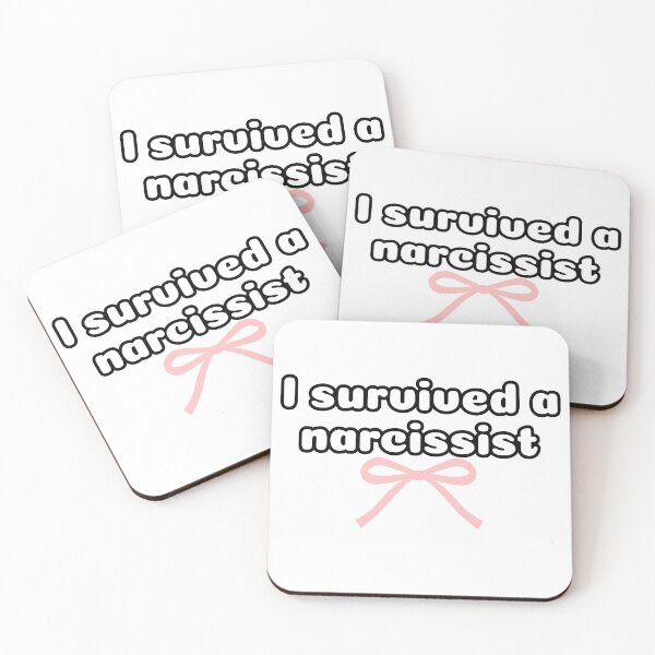 Item preview, I survived a narcissist cute pink bow - Narcissist Survivor Quote Sticker designed and sold by brodidudie.