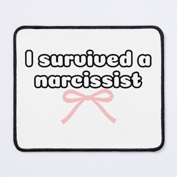 Item preview, I survived a narcissist cute pink bow - Narcissist Survivor Quote Sticker designed and sold by brodidudie.