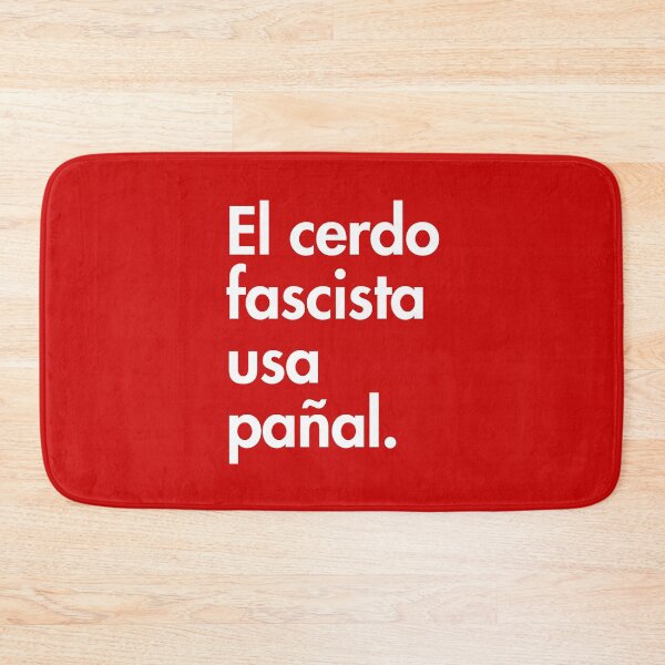 Item preview, The Fascist pig wears a diaper - in Spanish - El cerdo fascista usa pañal designed and sold by Thelittlelord.