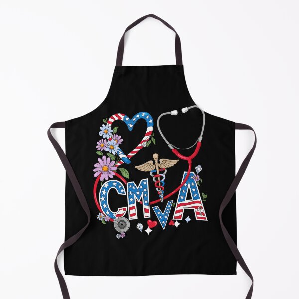 Item preview, Certified Medical Assistant CMA 4th Of July American Flag Heart designed and sold by BakeryDozen.