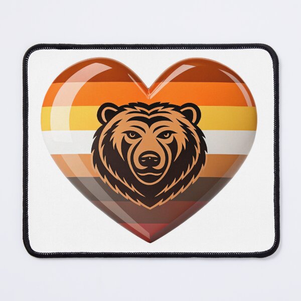 Item preview, heart  with color of bear pride flag designed and sold by elkuni.