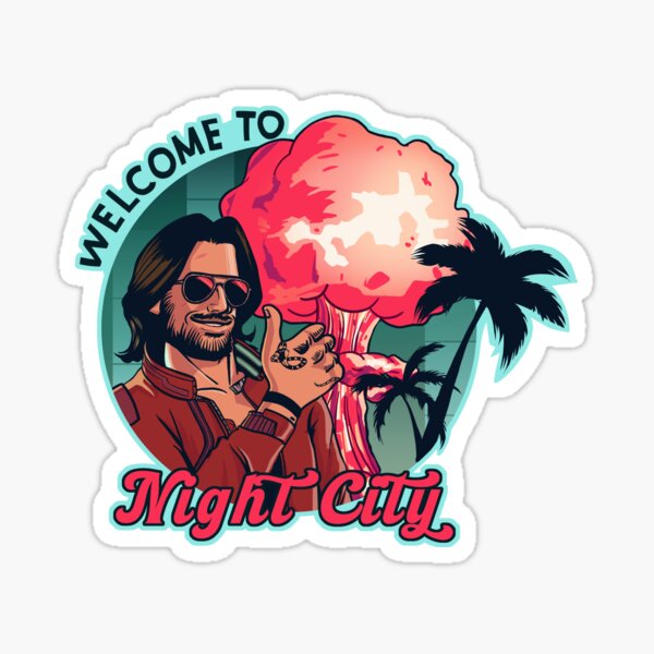Artikel-Vorschau von Cyberpunk 2077 Willkommen in Night City Johnny Silverhand, designt und verkauft von ARIRB.WAV.