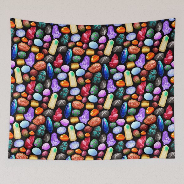 Item preview, Colorful Crystal Quartz Gemstone Seamless Pattern Art designed and sold by Parkerzz.