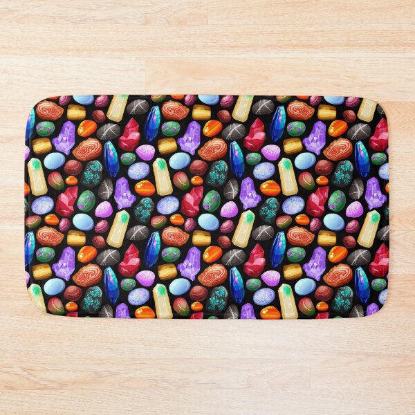 Item preview, Colorful Crystal Quartz Gemstone Seamless Pattern Art designed and sold by Parkerzz.