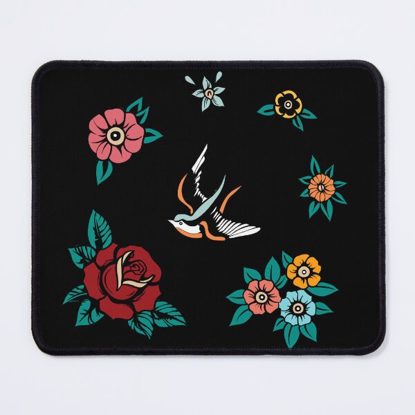Item preview, American Traditional Swallow and Flowers Ring designed and sold by ARIRB.WAV.